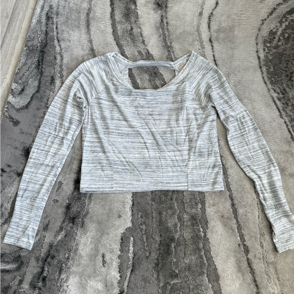 Zella Light Gray Long Sleeve Women's Top